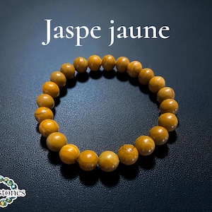 Yellow Jasper ~ 18cm bracelet ~ 8mm round beads ~ natural stone