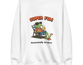 Sudadera unisex con cuello redondo y súper divertida