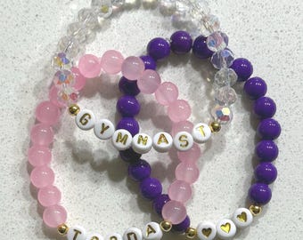 Pulsera de cuentas de vidrio personalizada