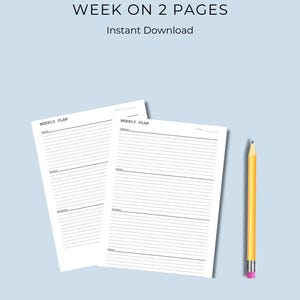 Minimal Weekly Planner Printable: Simple To Do List (PDF Download)