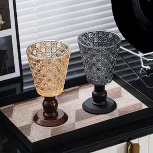 Vintage embossed champagne flutes | red wine glasses | crystal glass goblets | liqueur glasses | glass cups | whiskey glasses