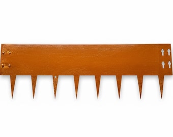 5Stk Rasenkanten Set aus Cortenstahl – Rostige Beeteinfassung, patiniert