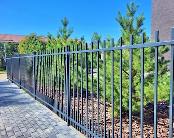 Schmuckornament Schmiedeeisen Zaun Element Classic Stahl Garten Stangenzaun Anthrazit Individuell