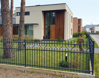 Zierzaun Metallzaun Gartenzaun Panel Classic Stahl Ziertor Anthrazit Individuell