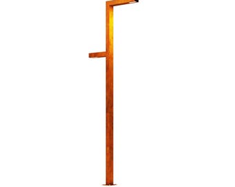 Corten Steel Garden Light Post Atila Large LED Outdoor Street Lamp Weathering Path Light