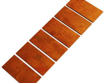 Corten Steel Stepping Stone Logan Garden Path Tile Weathering Steel Outdoor Paving