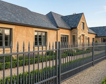 Klassisches Metallzaunelement - Eleganter Gartenzaun aus Stahl