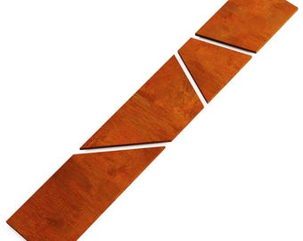 Corten Steel Stepping Stone Set Sakura Garden Path Tiles Weathering Steel Outdoor Paving