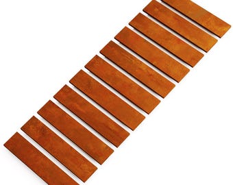 Corten Steel Stepping Stone Isla Garden Path Tile Weathering Steel Outdoor Paving