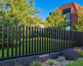 Stahlzaun Panels Garten Sichtschutz Deko Metallzaun Anthrazit Vertikal