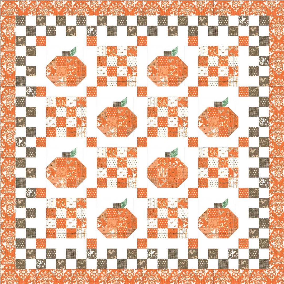 PUMPKIN PATCH Fall Quilt PATTERN Digital Download Pastry Shop Designs ...