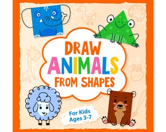 Draw Animals from Shapes – Early Learning Printable PDF for Kids | 38 Fun Pages