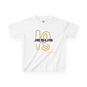 JESUS IS KING - Bold Christian Kids T-Shirt