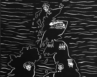 Ghosts of the UK / haunted map / paranormal / legend / myth / dark art / gothic / history / Great Britain