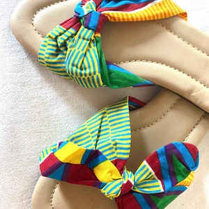 African print sandals