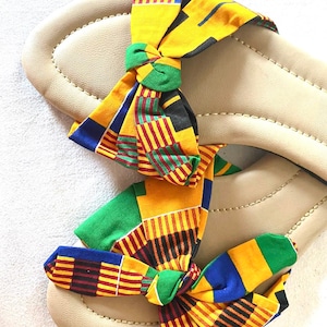 African print sandals