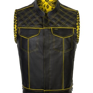 Leather Denim Vest Men Vest, Handmade Leather Vest, Biker vest Motorcycle vest men Men’s braided vest