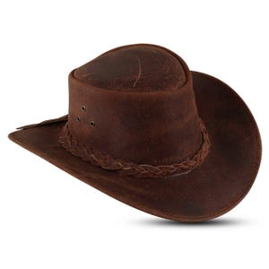 Handmade Genuine Leather Cowboy Hat: Unisex Western Style