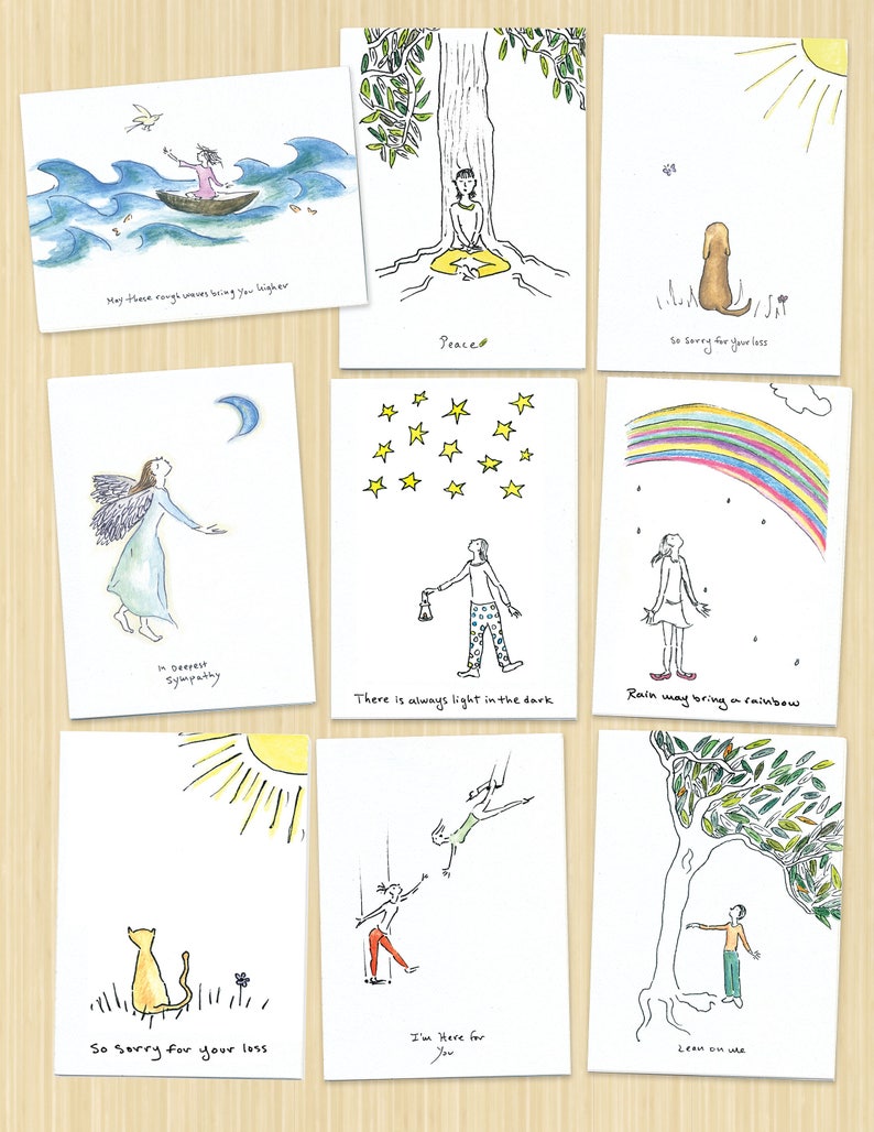 9 Card Pack Condolence Cards Sympathy Cards Encouragement Etsy 9 Card Pack Condolence Cards Sympathy Cards Encouragement Etsy