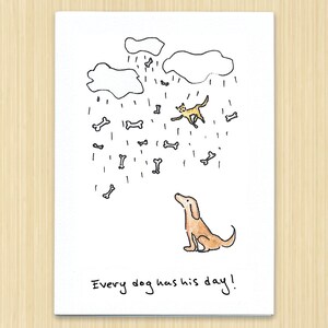 Inspirational Card. Dog Greeting Card. Dog Thoughts. Dog. Greeting Card. Dog Lover. Cute Dog Card. Funny Dog Card.  Blank Card. Hand Drawn.