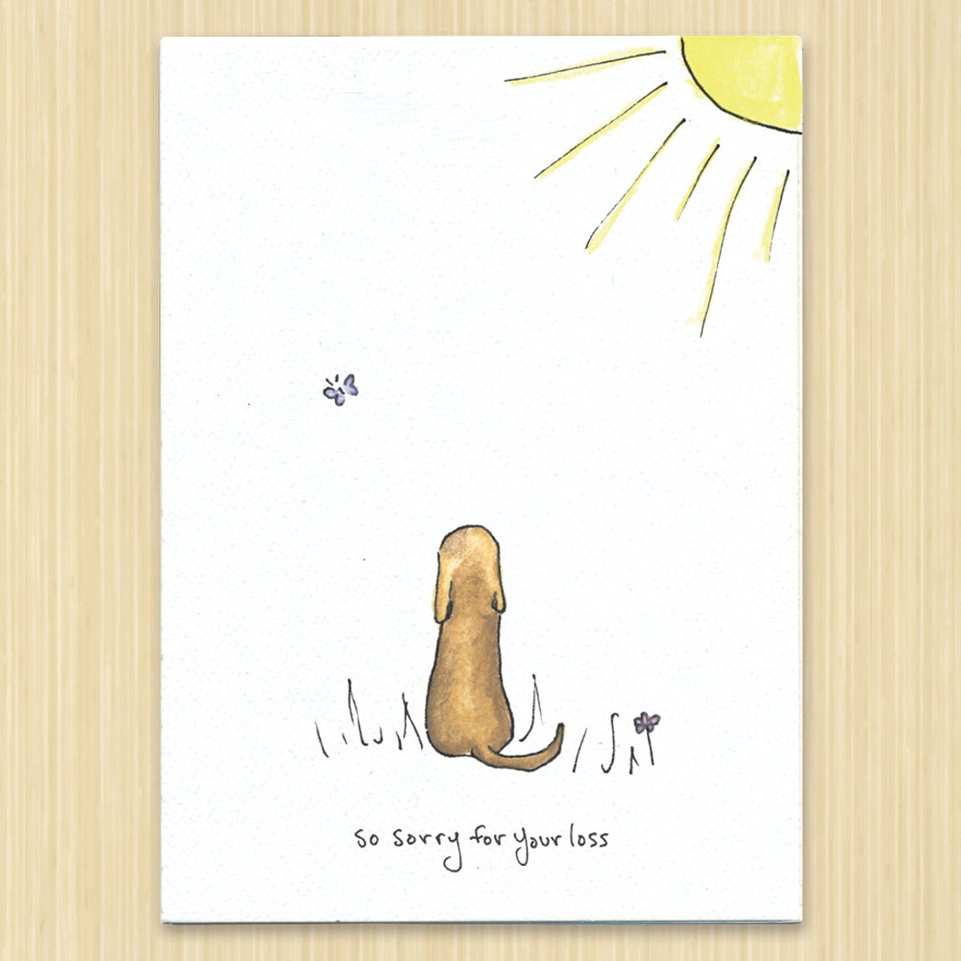 4 Card Pack. Sympathy Card. Pet Sympathy Card. so Sorry for