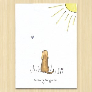 4 Card Pack. Sympathy Card. Pet Sympathy Card. So Sorry For Your Loss. image 1