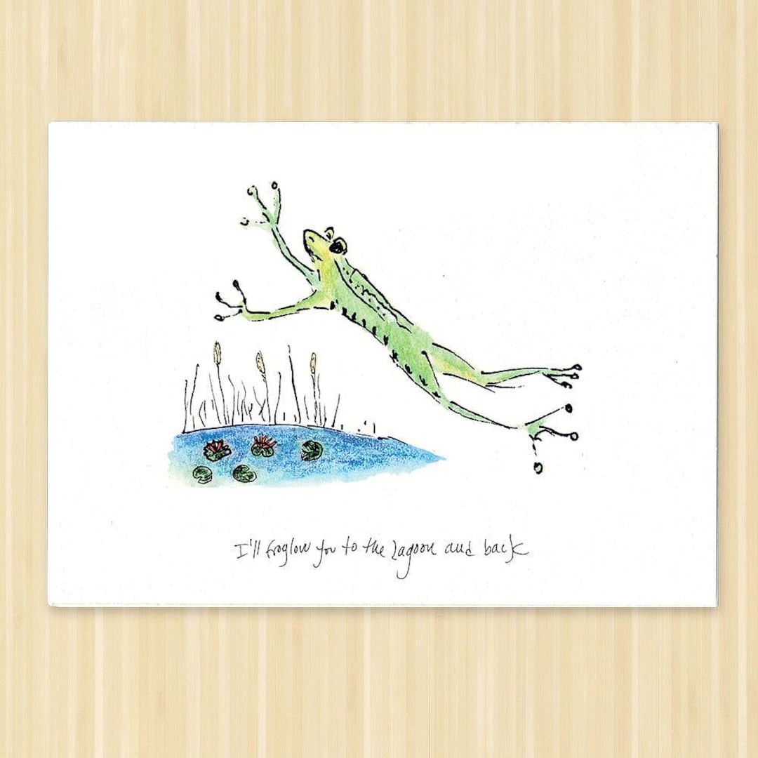 Frog Greeting Card, Frog Lover Card, Frog Love Card - Etsy