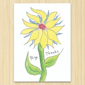 Flower Thank You. Flower Card. Thank You Card. Flower. Appreciation Card. Floral Thank You. Thank You Note. Greeting Card. Flower Note Card