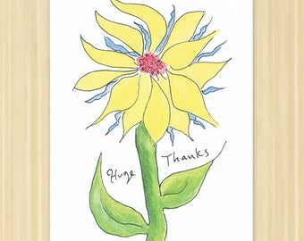 Flower Thank You. Card pack. Thank You Card. Flower. Appreciation Card. Floral Thank You. Thank You Note. Greeting Card. Flower Note Card