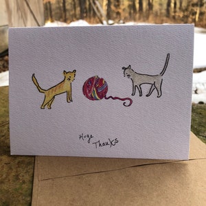 Cat Card. Thank You Card. Cat Thank You Card. Cute Cat Card. Cat Lover Card. Cat Note Card. Appreciation Card. Hand Drawn. Blank Card. image 5