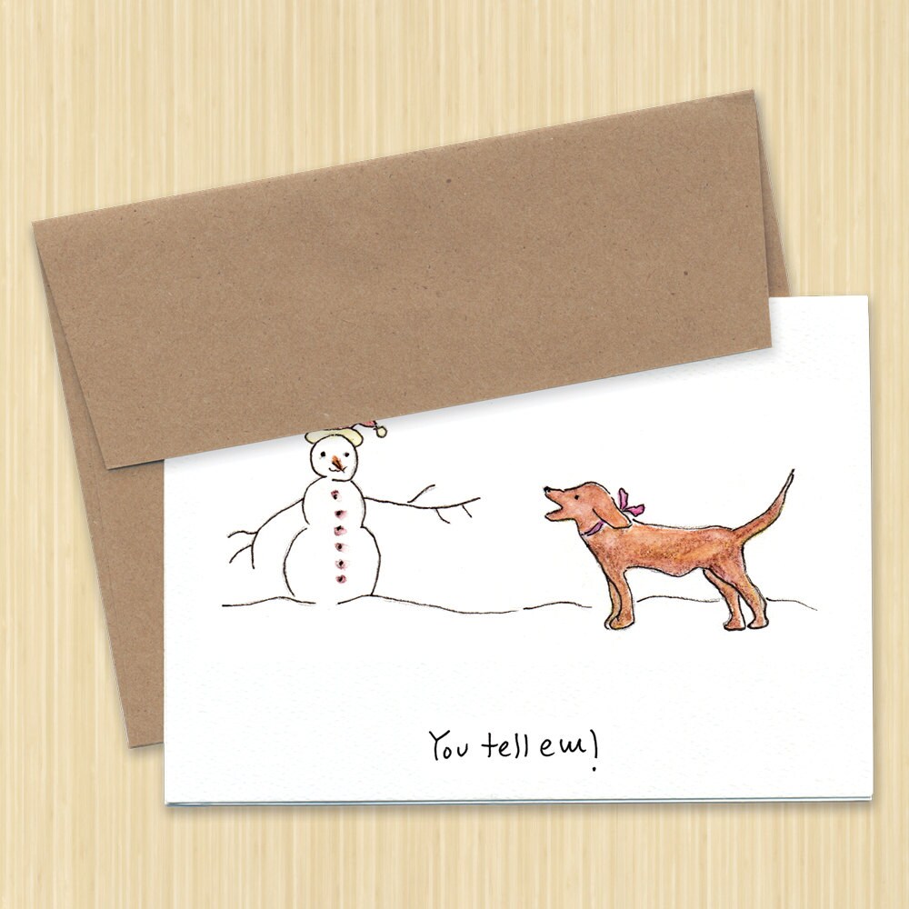 Dog Note Card. Blank Card. Cute Dog Card. You Tell Em. Funny Dog Card ...