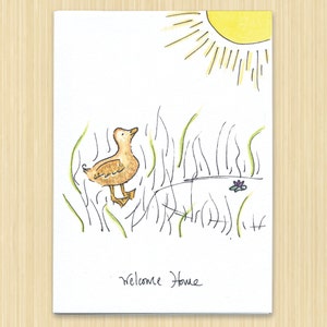 Welcome Home Card. Duck Card. New Home Card. Duck Greeting Card. Housewarming Card. Homecoming Card. First Home Card. Home Sweet Home.