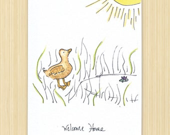 Duck Welcome Home Card, New Housewarming (Recycled Paper)