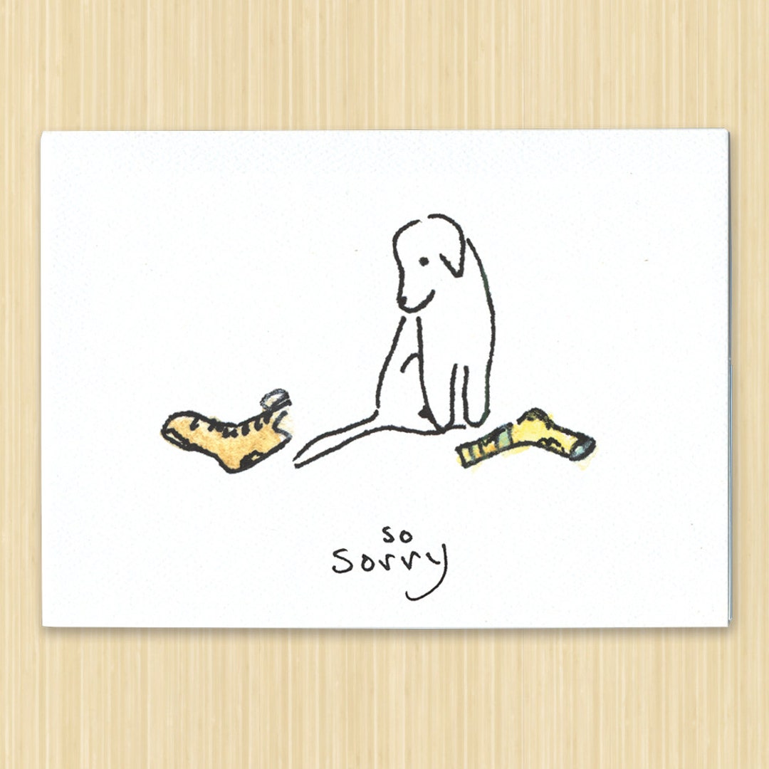 Sorry Cockapoo Dog Lover I'm Sorry Card, Hand-drawn Apology Card - Etsy