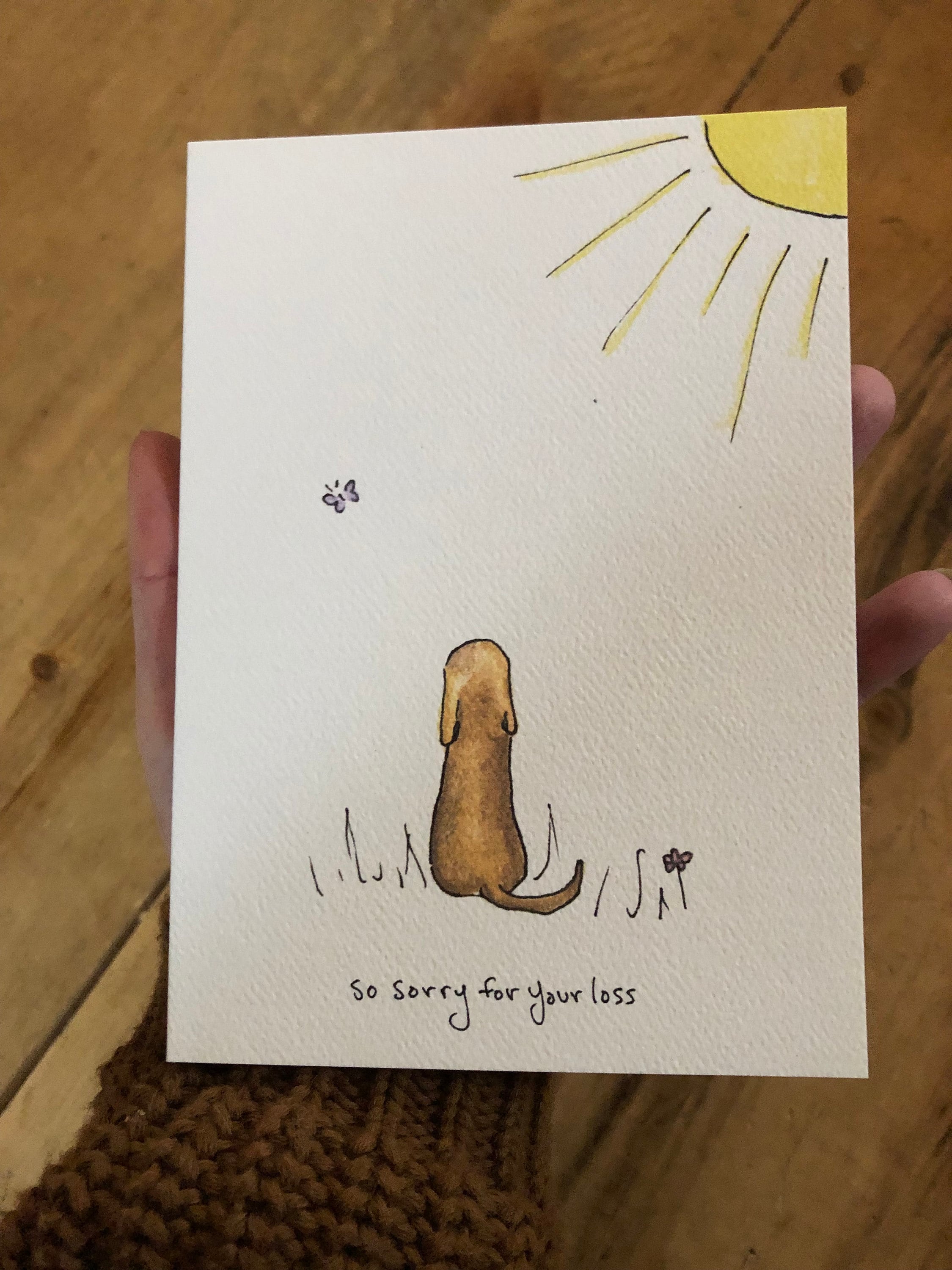 Sorry Cockapoo Sympathy Card Pet Sympathy Card, so Sorry for Your Loss, Dog Card - Etsy