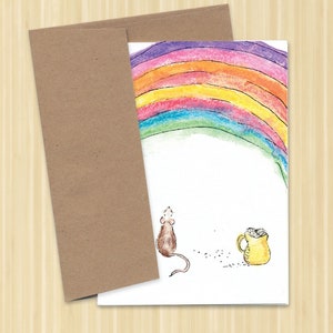 Rainbow bridge Rat card, sympathy card, hope card, pet loss card