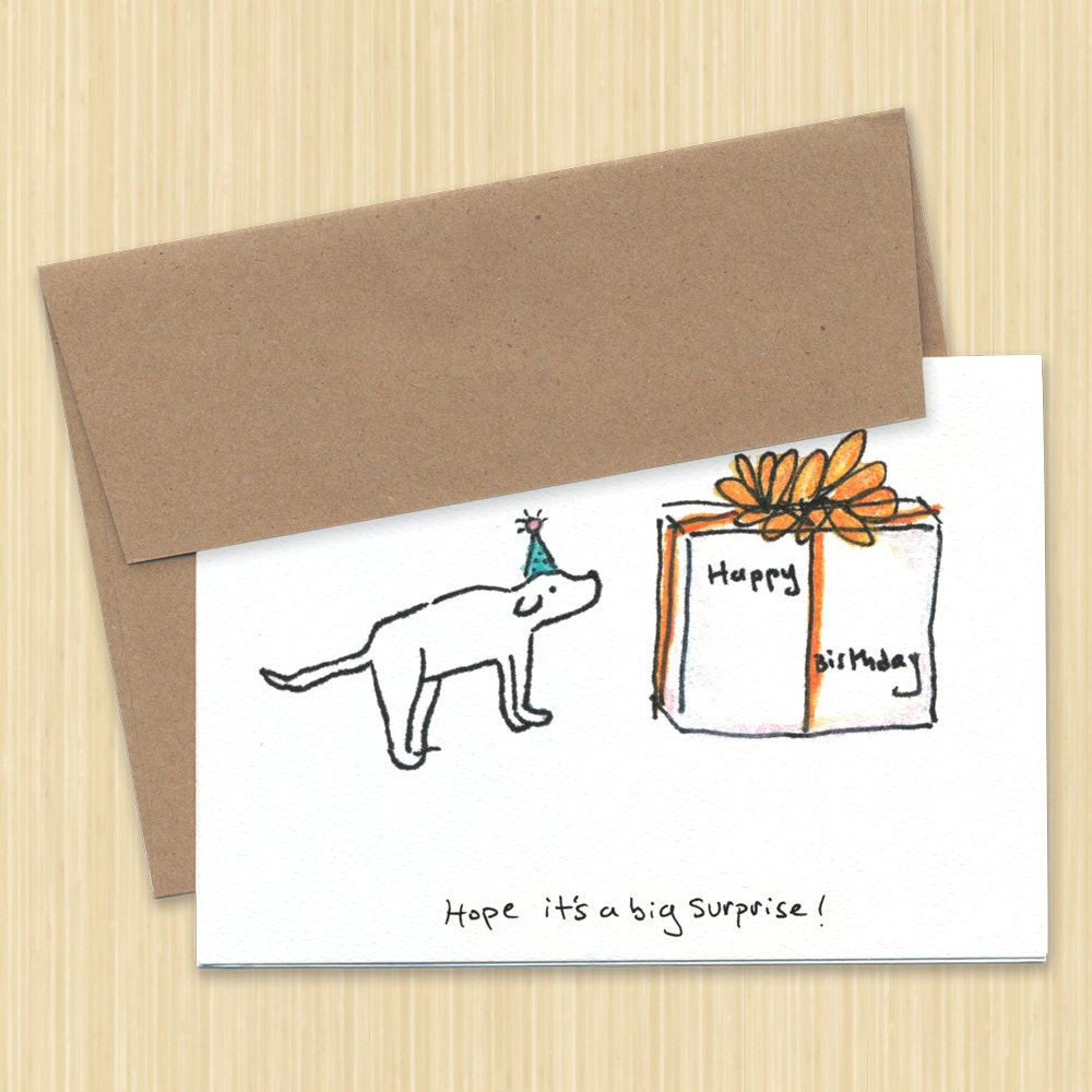 Dog Birthday Card. Funny Dog Card. Dog Card. Dog Greeting Card ...