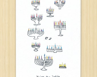 10 Card Pack. Menorah Cards. Hanukkah Cards. Variety Pack. Holiday Cards. Hanukkah Menorah. Card Pack. Chanukah Cards. Jewish Holiday Card.