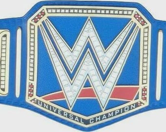 WWE Universal Championship Replica Belt – Wrestling Title, Adult Size, 2mm Plates, Genuine Leather Straps, Best Gift for Fans