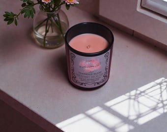 Teakwood Bliss 8 oz Candle – Mahogany Teakwood Fragrance, Soy Blend Home Scent