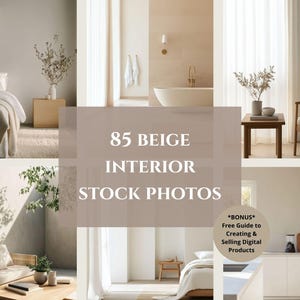 85 Imagens de Interiores Neutros, Pacote de Fotos de Interiores Orgânicos Modernos, Fotos de Estética de Estilo de Vida, Imóveis, Minimalismo Moderno
