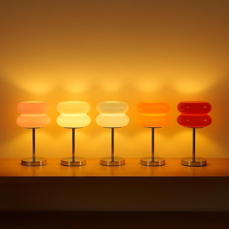 Lámpara de mesa Macaron regulable – Luz de noche LED tricolor