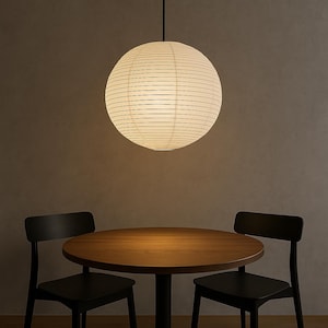 Wabi Sabi rijstpapier hanglamp: minimalistische Japanse kroonluchter