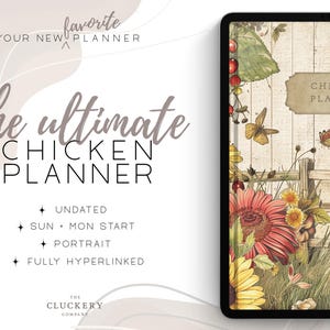Ultimate Chicken Planner | Chicken Keeping | Undated Planner | Goodnotes Planner | Homestead Planner | Egg Sales Log | Chicken Templates