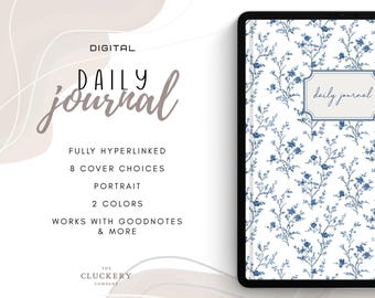Digital Daily Journal for iPad, GoodNotes Planner with Note Templates