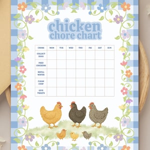 Hühner halten Haushaltsplan Printable | Hühnerhaltung | Chore Chart für Kinder | To Do Liste | Aufgabenliste | Belohnungstabelle, Hühnerstall-Aufgaben
