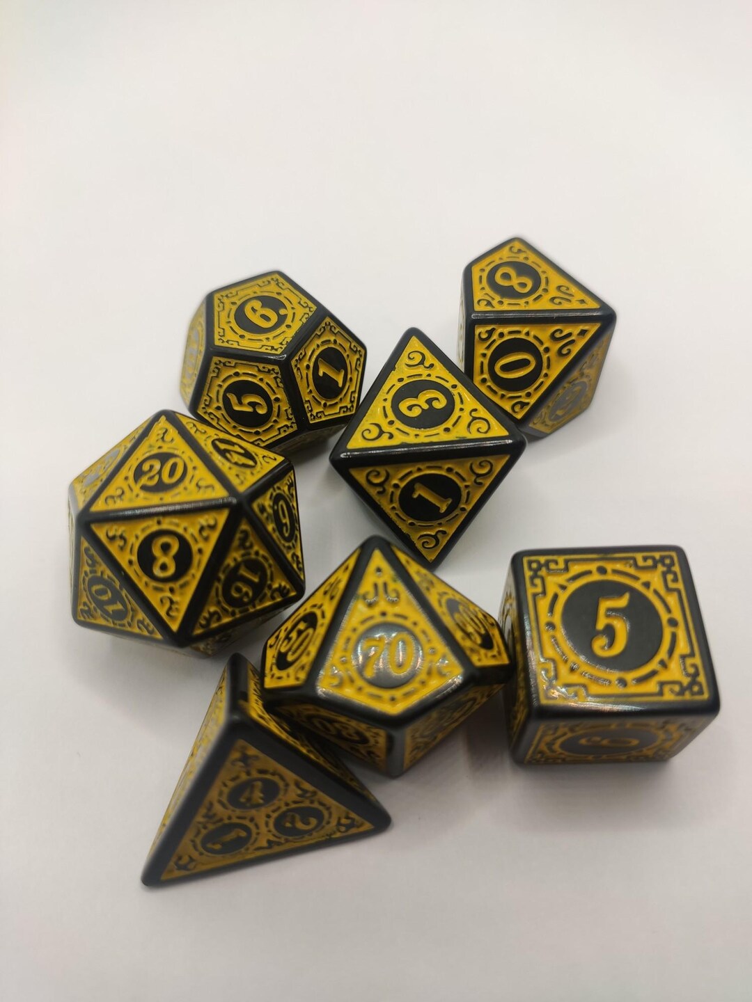 Set of 7 RPG Dice - Dwarven Runes: Lights - Etsy