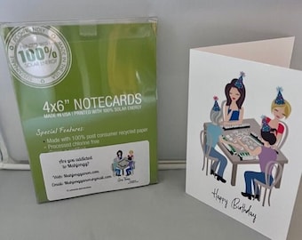 Mahjong 12 Happy Birthday Cards and envelopes