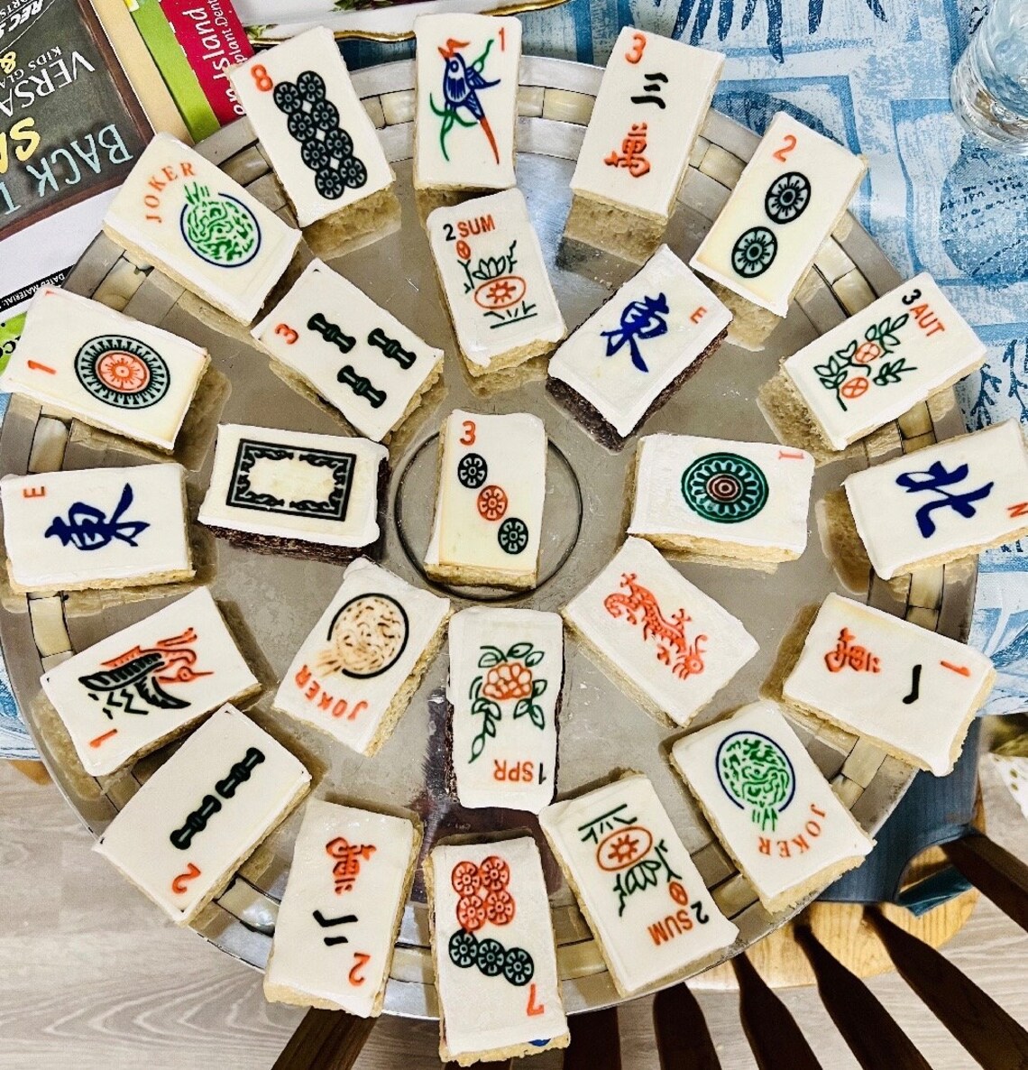 Mahjong Cookie, Mahjongg Edible Paper Tiles, Mahjongg Cookie Tiles