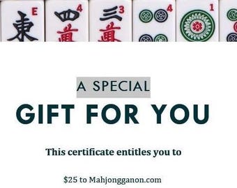 Mahjong gift certificate  (pick your amount)